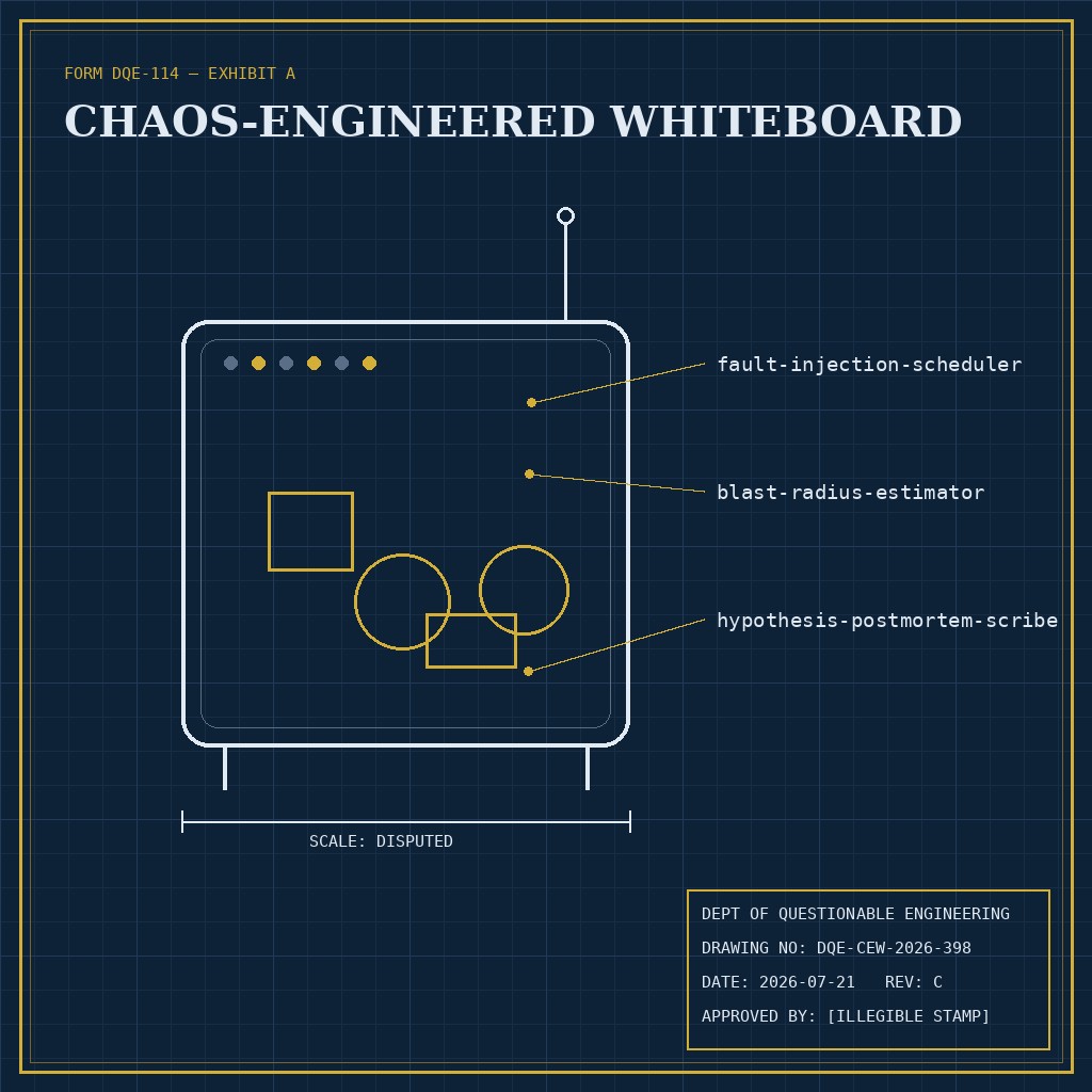 Chaos-Engineered Whiteboard — official prototype photograph