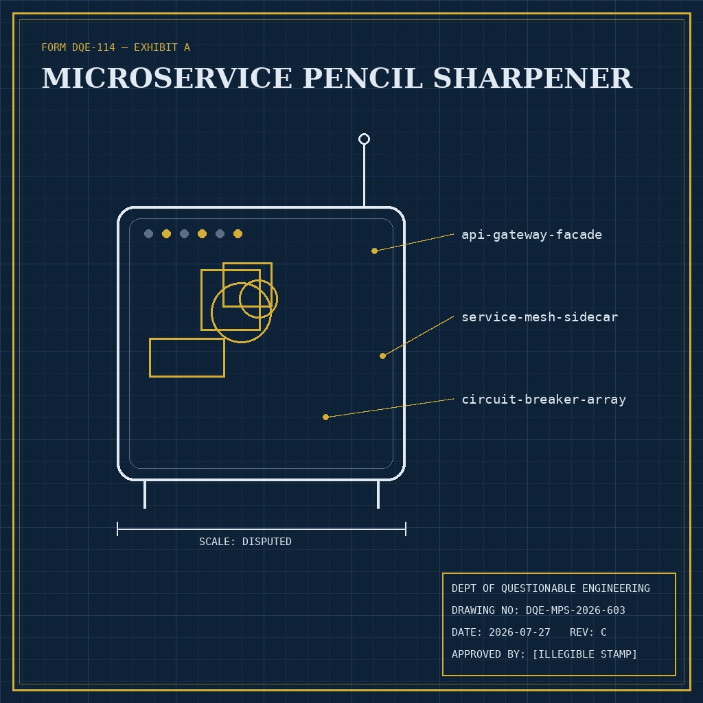 Microservice Pencil Sharpener — official prototype photograph